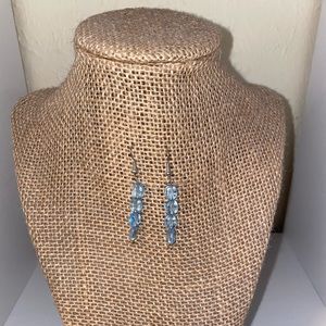 Blue bead earrings